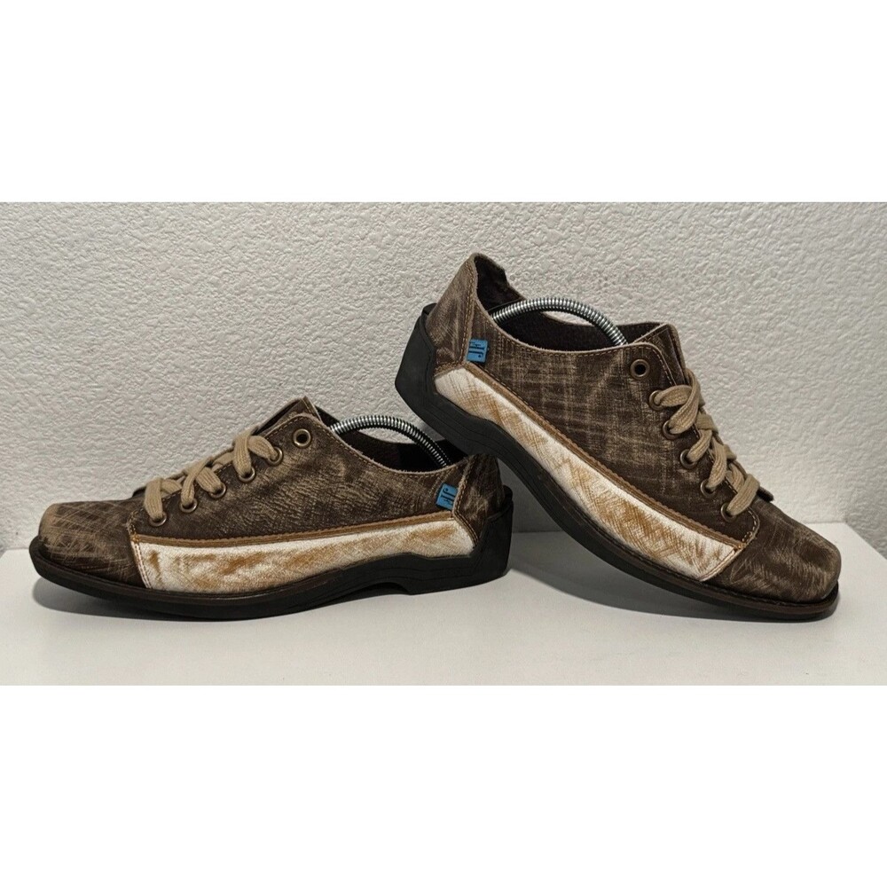 JOHN FLUEVOG Distressed Leather Shoes Sz 11 Brown Tough Love Sucks Unique Artsy - Picture 11 of 16
